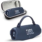 Charge 6 Portable Bluetooth Speaker | IP68 Waterproof, DustProof, and DropProof, Outdoor Wireless Audio | 28Hrs Playtime Megen Hardshell Protection Case (Blue)