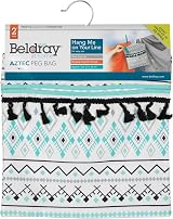 Beldray Aztec Peg Bag Washing Line Hanger Multicolour 33x30cm Holds 100 Pegs view 6