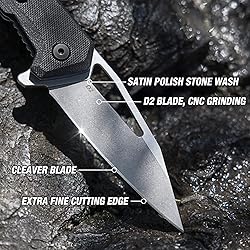 FLISSA Pocket Knife, Folding EDC Knife, 3.25 inch