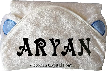 embroidered baby towels hooded