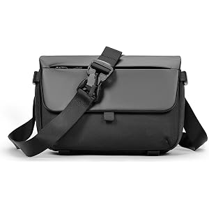 reeyee A6 Sling Bag for Men, 840D Cordura Water Repellent Messenger Bag, 360° Rotatable Buckle, Bottom Tripod Straps