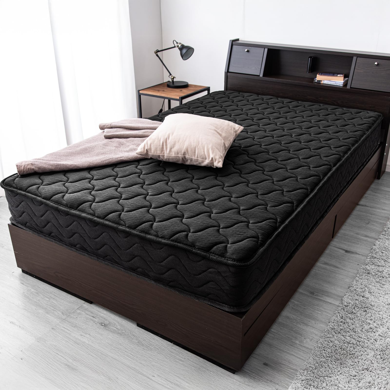 タンスのゲン マットレス シングル 極厚22cm 高密度 528個 ポケットコイル 通気性 3Dメッシュ 二層ウレタン ニット生地 シックハウス対策済 ベッドマットレス ブラック 17800006(114350)商品画像