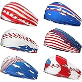 Shyyween 6 Pcs Baseball Headband Elastic Polyester Sweatband for Baseball Basketball Football Golf Headscarf Stuff Women Men Accessory Team Gift