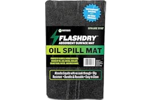 EARTHSAFE FlashDry Oil Spill Mat 36"x60", Garage Floor Mat, Absorbs Liquids, Customizable Size, Use in & Under Car, in Drawers and Driveway, Slip Resistant, No Soak Through, Durable and Reusable, Easy to Clean