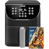 COSORI Pro Gen 2 Air Fryer 5.8QT, Upgraded Version with Stable Performance & Sleek New Look, 13 One Touch Functions, 100 Pape