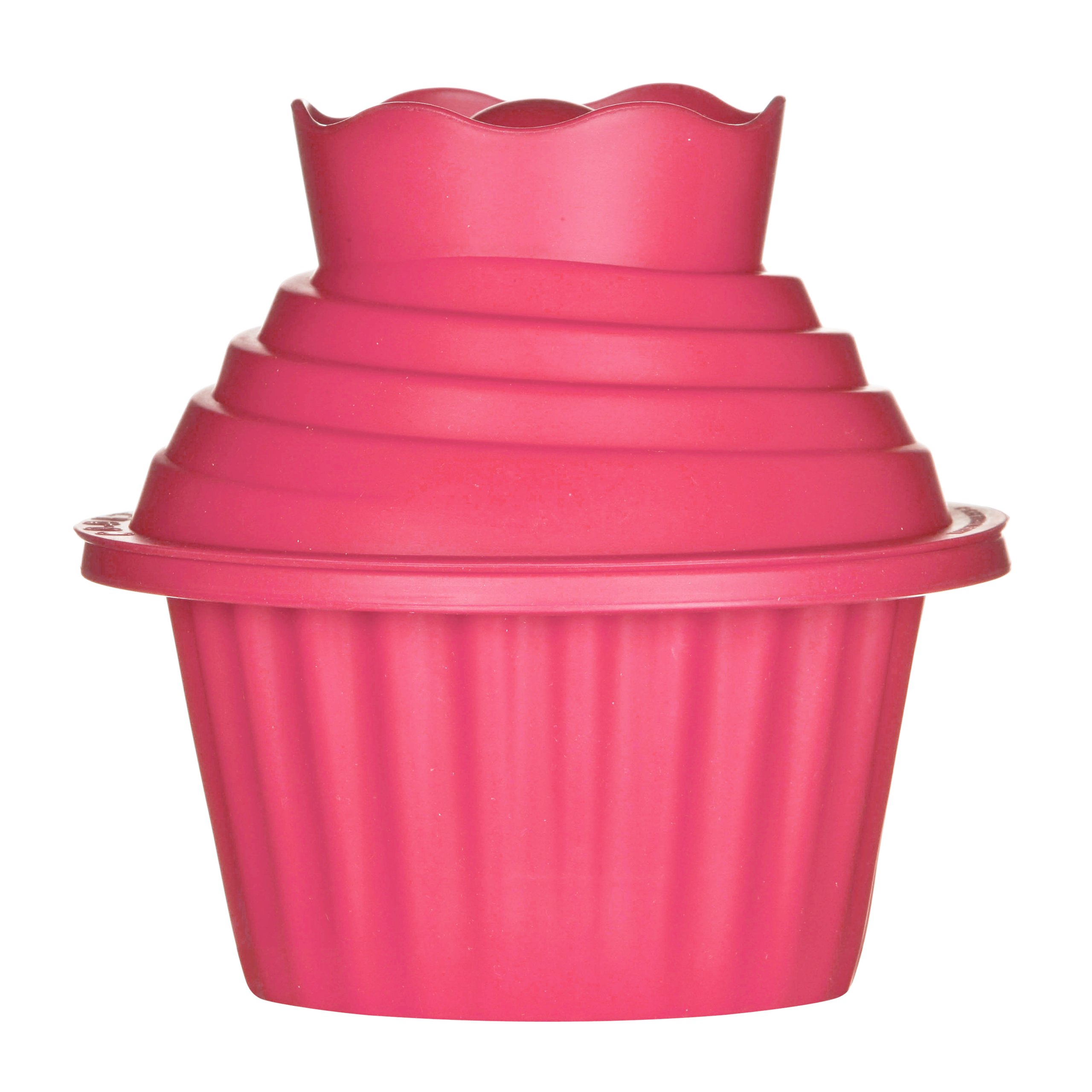 Premier Housewares 104501 Giant Cupcake Mould, 3-Pieces - Hot Pink, H18 x W19 x D19cm