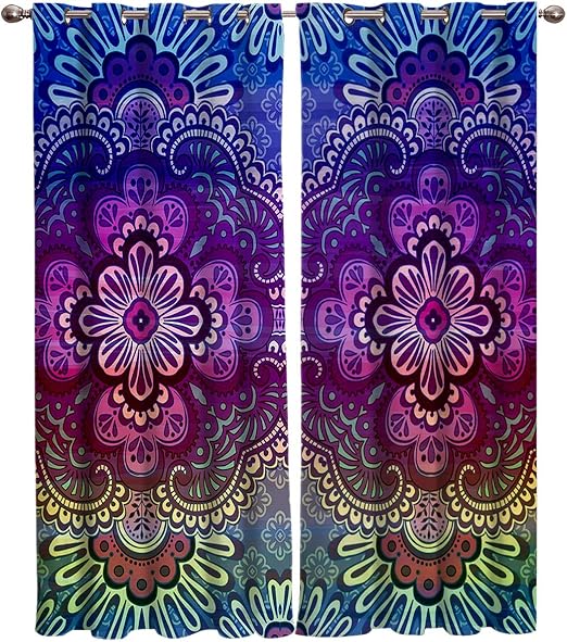 Amazon Com Libaoge Draperies Curtains Floral Curtain Panel Pair