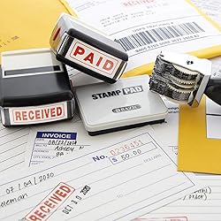 BAZIC Received Self Inking Rubber Stamp