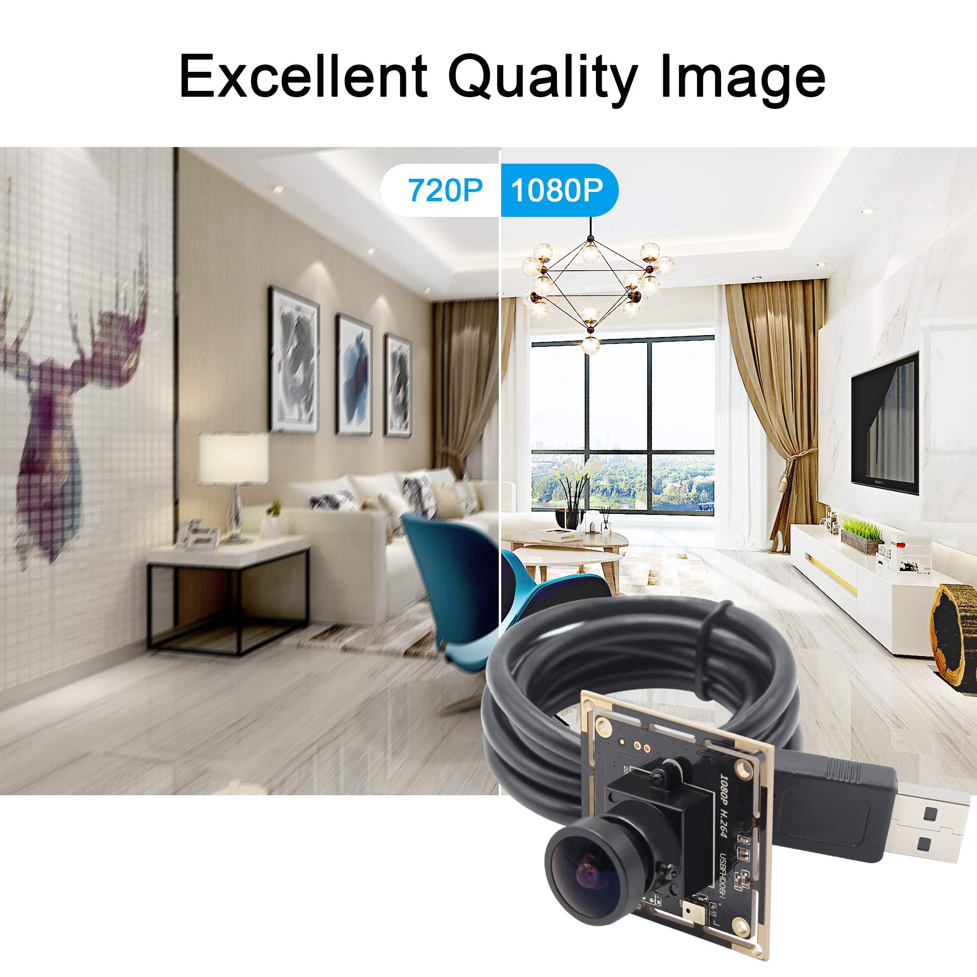 GEMSTONEGO 5MP USB Camera Module 180° Fisheye Wide Angle Lens MI5100 Industrial - View #8