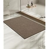 chakme Bathroom Rugs Mat 24x17, Ultra Thin Non Slip Bath Mat Small Quick Dry Absorbent Bath Mat for Bathroom Floor, (Coffee, 24"x17")