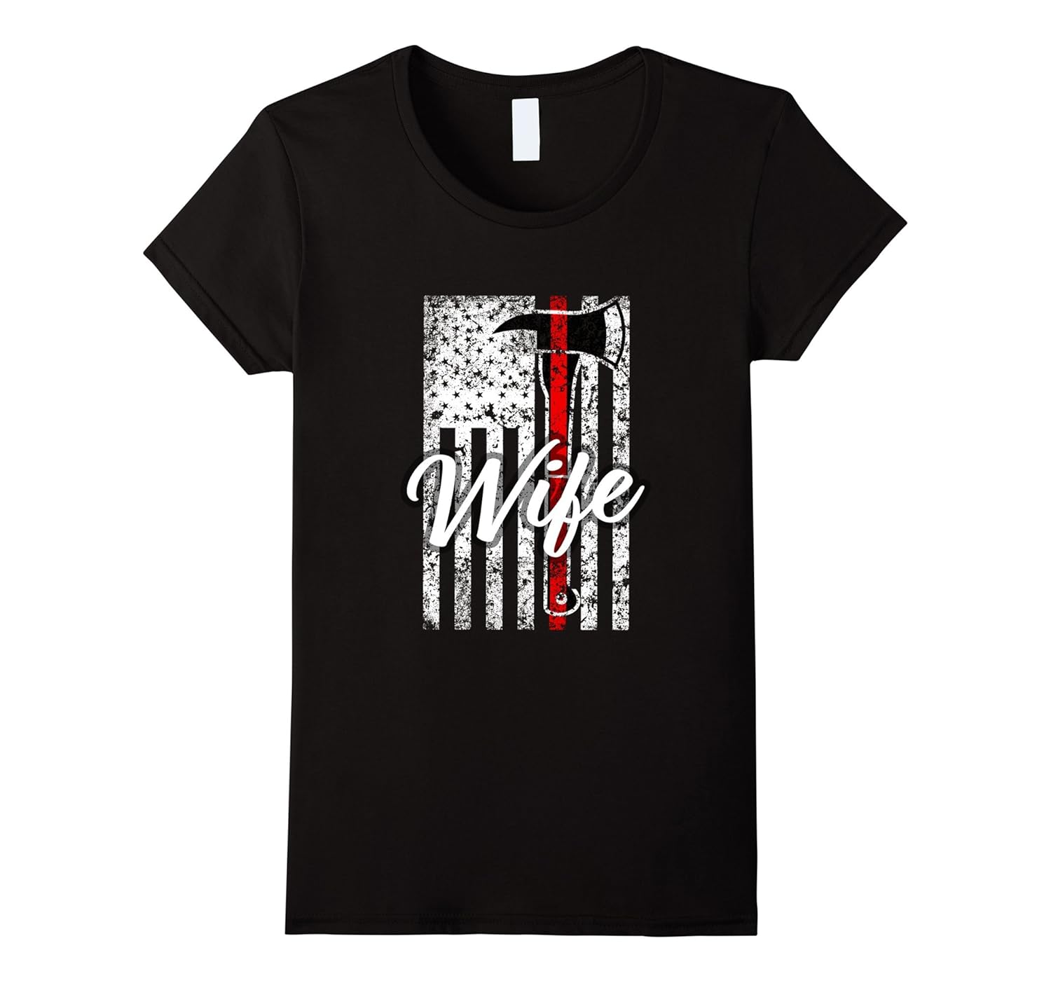 Womens Firefighter Wife Fireman's Wife women's thin red line Shirt-ANZ