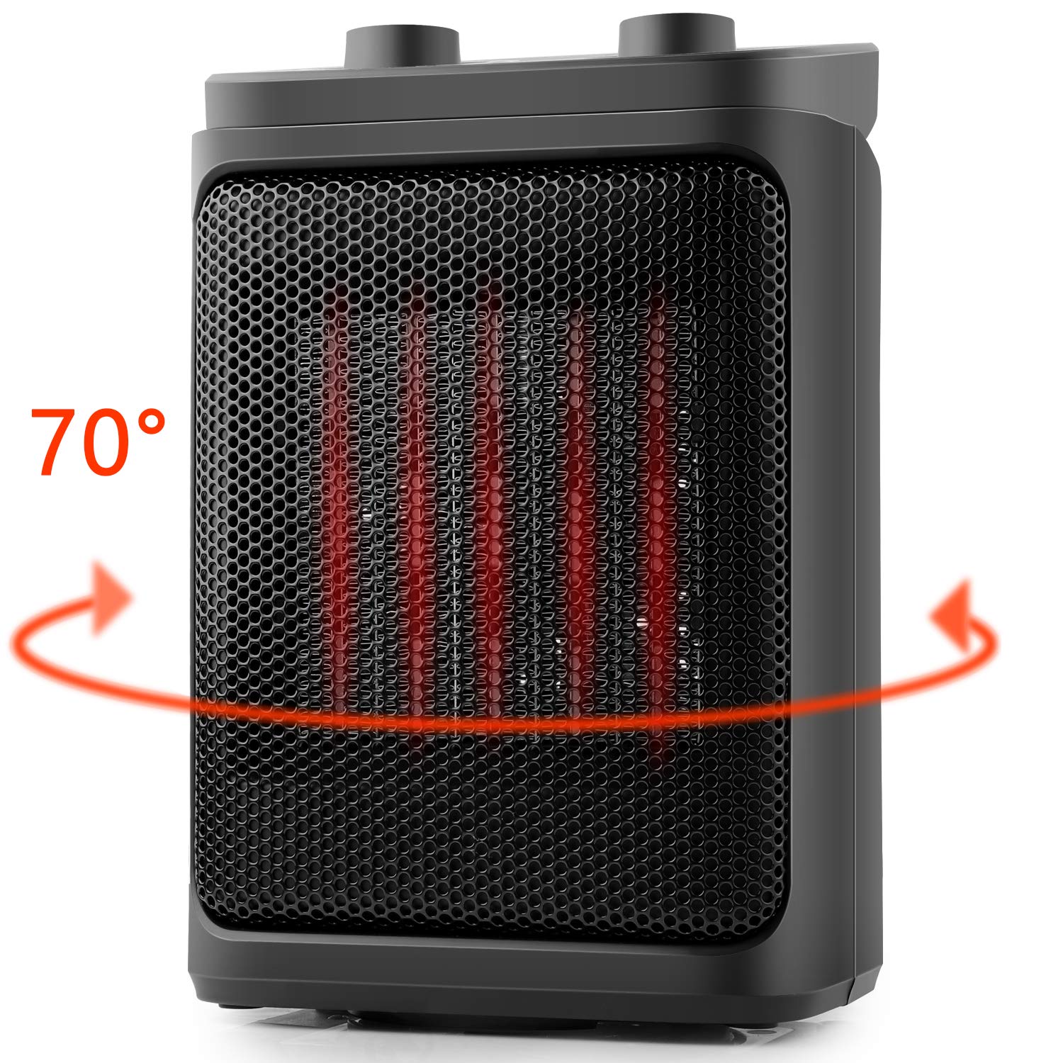 Space Heater, OPOLAR Portable Electric Heater for Indoor Office Bedroom Small Space Room Use, Auto Oscillating, 800/1500 Watts Quiet Operation Heater