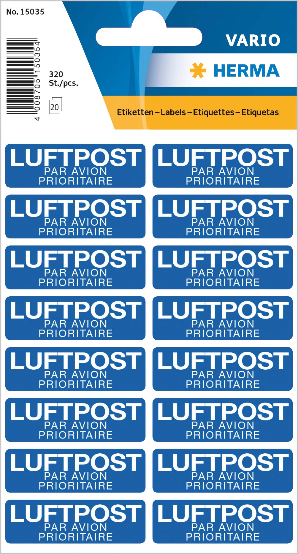 Herma Text Labels with Airmail