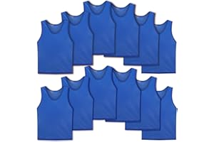SPTEHW Scrimmage Vests Pinnies Team Practice Jerseys for Kids,Youth and Adult Sports Soccer,Football,Basketball(12 Pack)