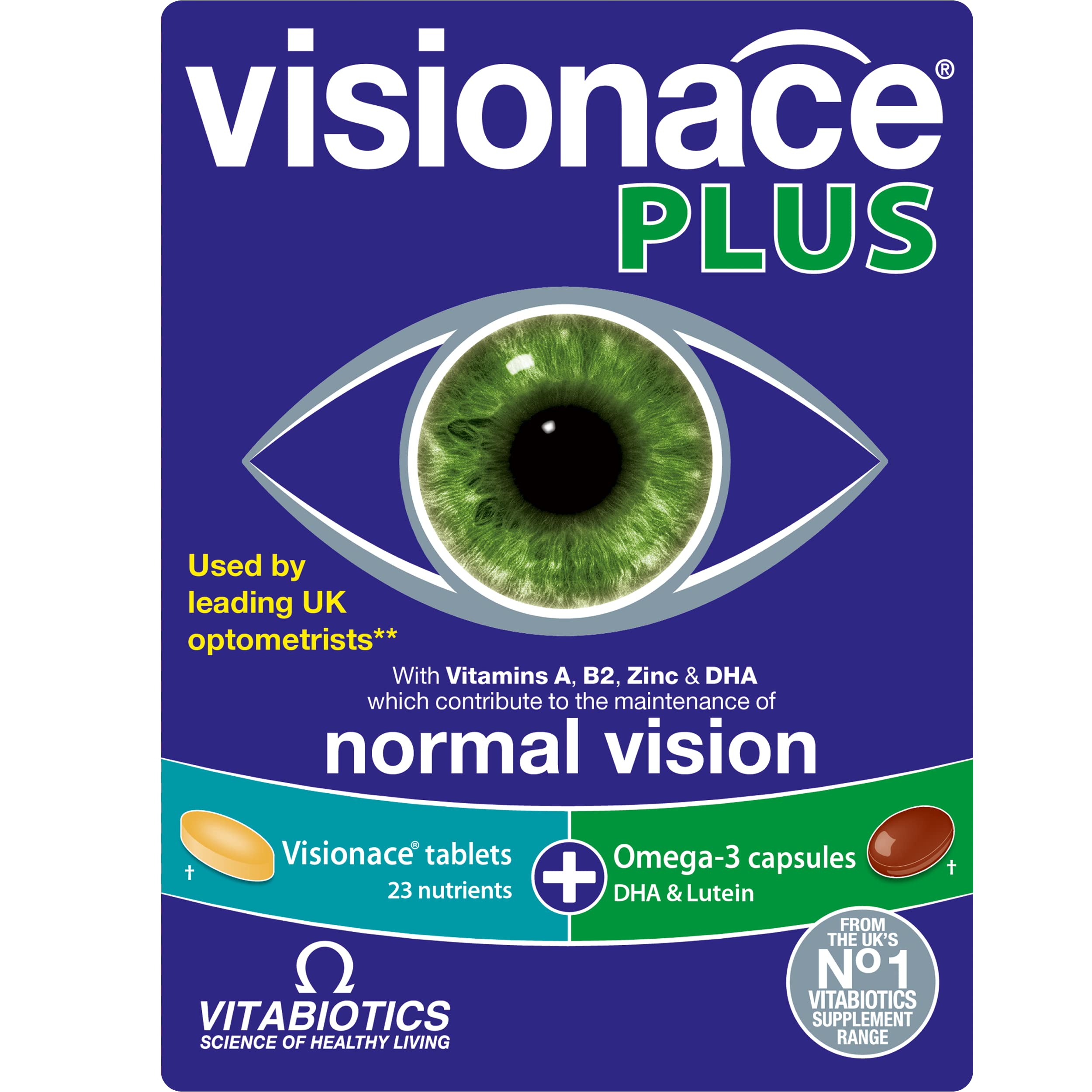 Vitabiotics Visionace Plus Tablets & Capsules, 28 Count (Pack of 1)