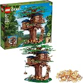 LEGO Ideas Tree House 21318, Model Construction Set for 16 Plus Year Olds with 3 Cabins, Interchangeable Leaves, Minifigures and a Bird Figure