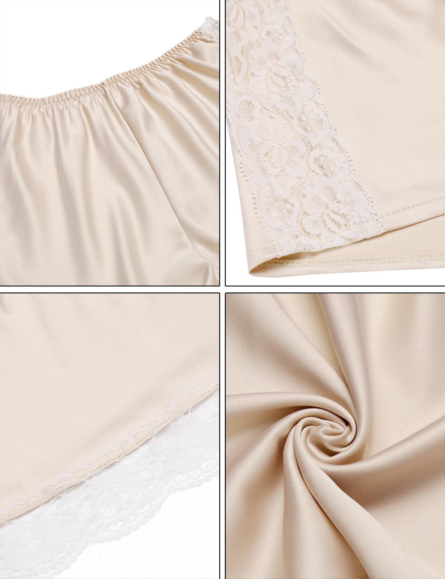 Ekouaer Womens Sleepwear Lingerie Satin Short Pajamas Sexy Cami Set