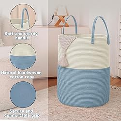 JMvicyroam Large Woven Laundry Basket Hamper,60L