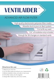 Ventilaider Complete Air Vent Register Filter Set Cut To Fit
