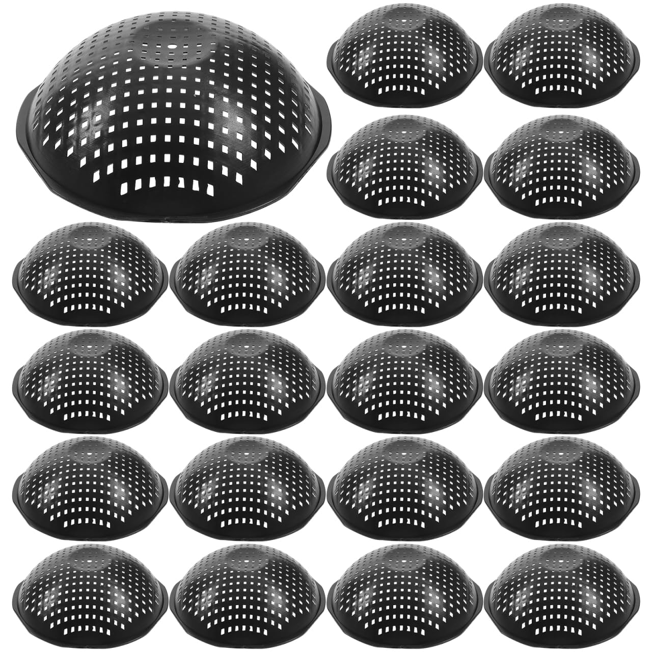 SEWOART Flower Pot Hole Mesh Pads 50Pcs 4.45X4.45X1.38In Planter Bottom Grid Mat to Prevent Soil Leakage and Ensure Airflow Reusable Plant Pot Accessories for Garden and Indoor Use