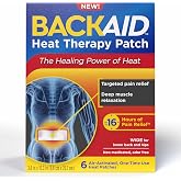 Backaid Heat Therapy Patch, Air-Activated Therapeutic Heat, Wide, 6 Count | Provides targeted, powerful back and muscle pain relief. Sized for lower back and hips. Up to 16 hours of relief.