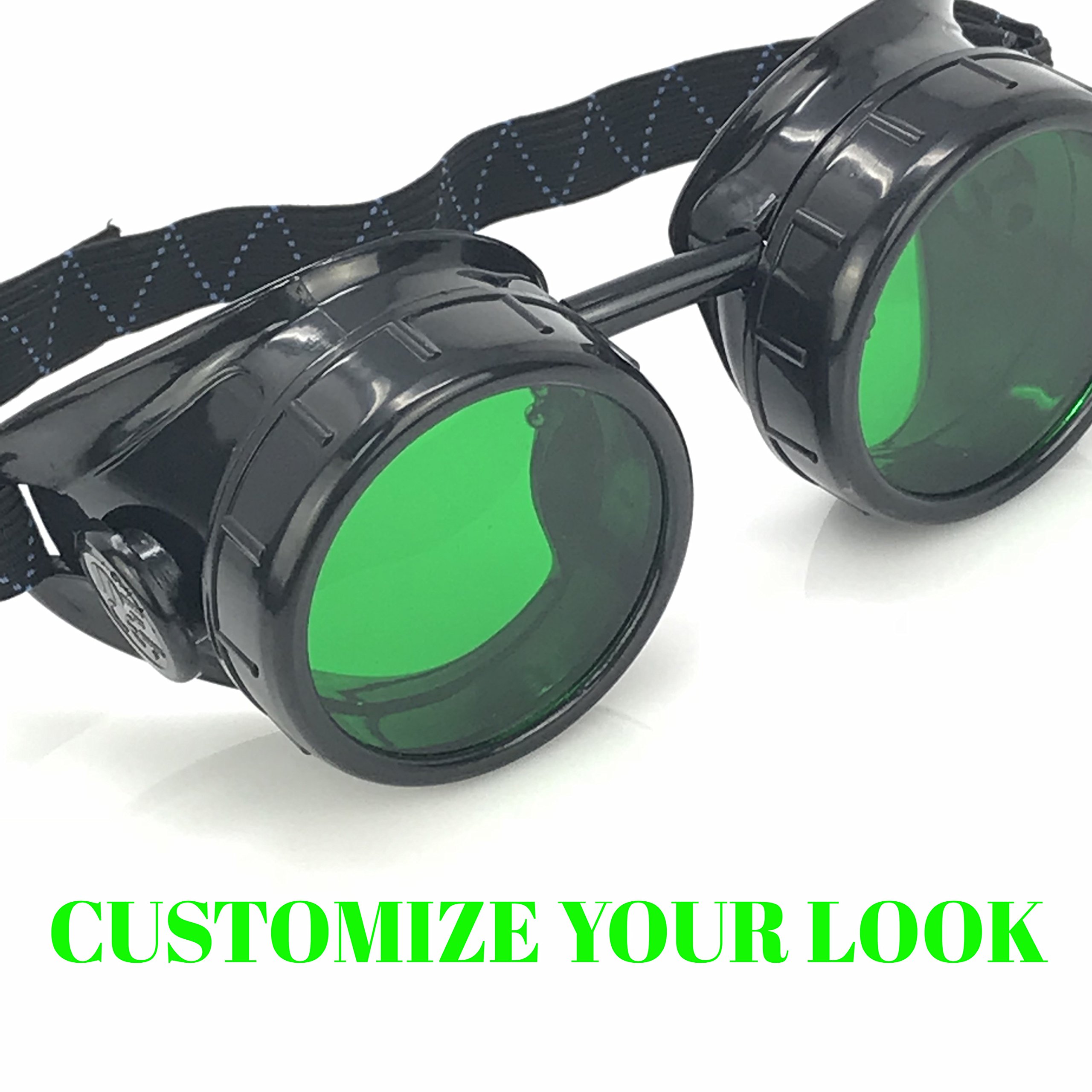 Steampunk Mad Scientist Goggles Rave Glasses Costume Eye Protection Goggles Welding Style