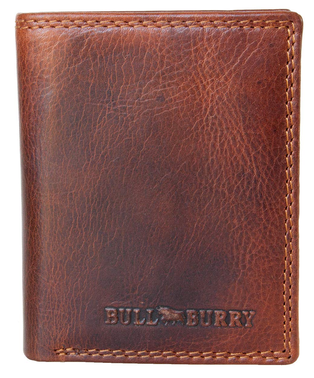 Bull Burry Very Small Pocket Size RFID Genuine Leather Wallet Whole Made of a Cowhide