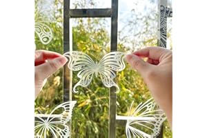 24 Pieces Window Clings, Butterfly Anti Collision Window Stickers for Decals Bird Strikes Prevention