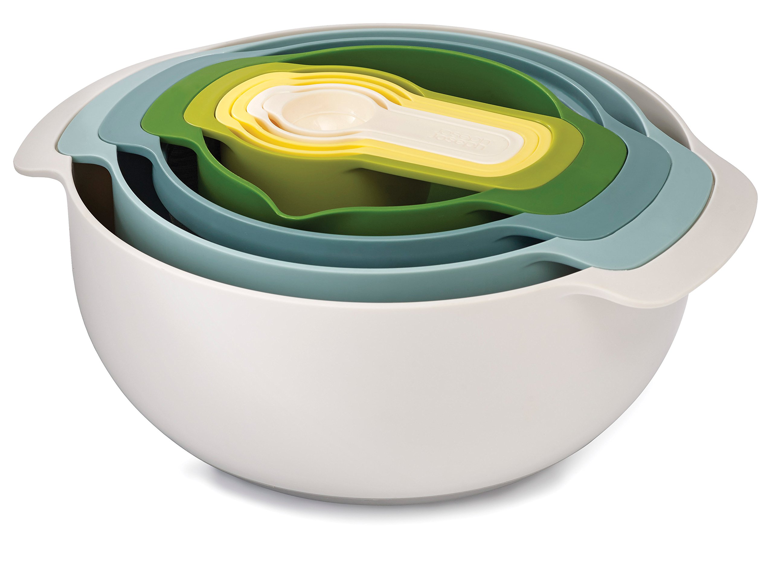 Joseph Joseph Nest 9 Nesting Bowls Set with Mixing Bowls Measuring Cups