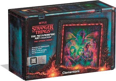 Clementoni Stranger Things Metamorphic Art with LED Light 520-Piece Puzzle