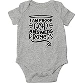 CBTwear I am Proof God Answers Prayers Baby Bodysuit Funny Infant Outfit Cute Unisex Comfy Romper
