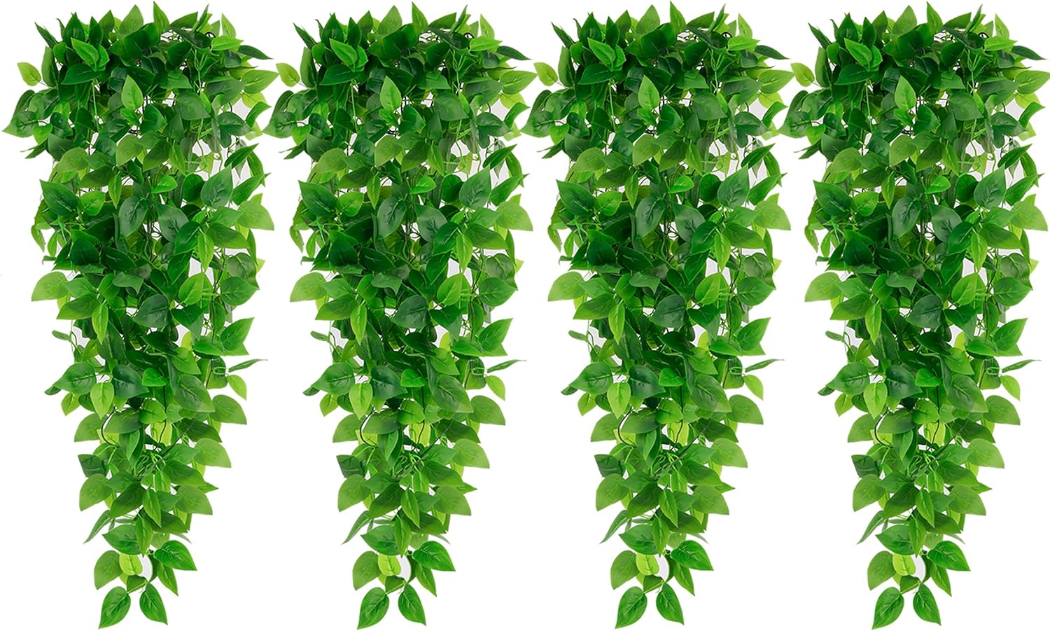 HATOKU 4pcs Artificial Hanging Plants 3.6FT Indoor Ivy Vine Fake Leaves for Wall Home Room Garden Wedding Garland Outside Decoration