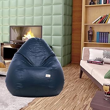 Sattva Classic Bean Bag filled with beans - XXXL Size - Navy Blue Colour