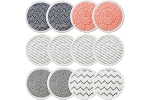 BVHONWE 12 Pack Upgraded S7001 Pads Replacement Steam Mop Pads for Shark S7001 S8201 S7000 S8001 S7201 S7000AMZ S7001TGT Series Steam Mop Pads,Steam&Scrub All-in-One Scrubbing Mop Pads,Part Model #:XKITP7000
