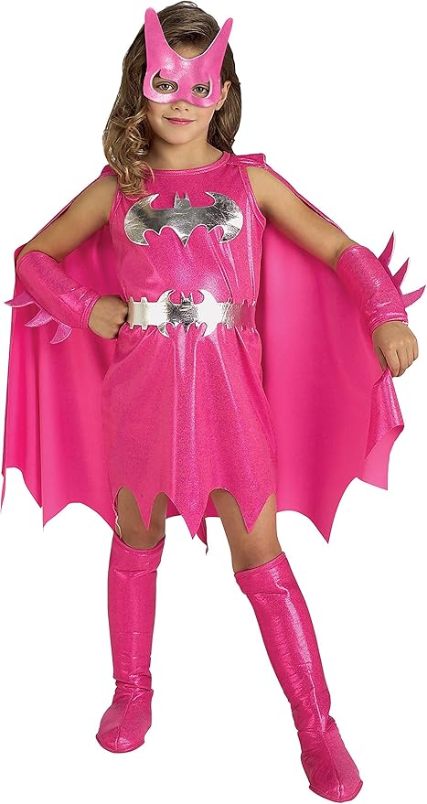 Generique Batgirl Kostum Fur Madchen Superheldin Pink Silber Amazon De Bekleidung
