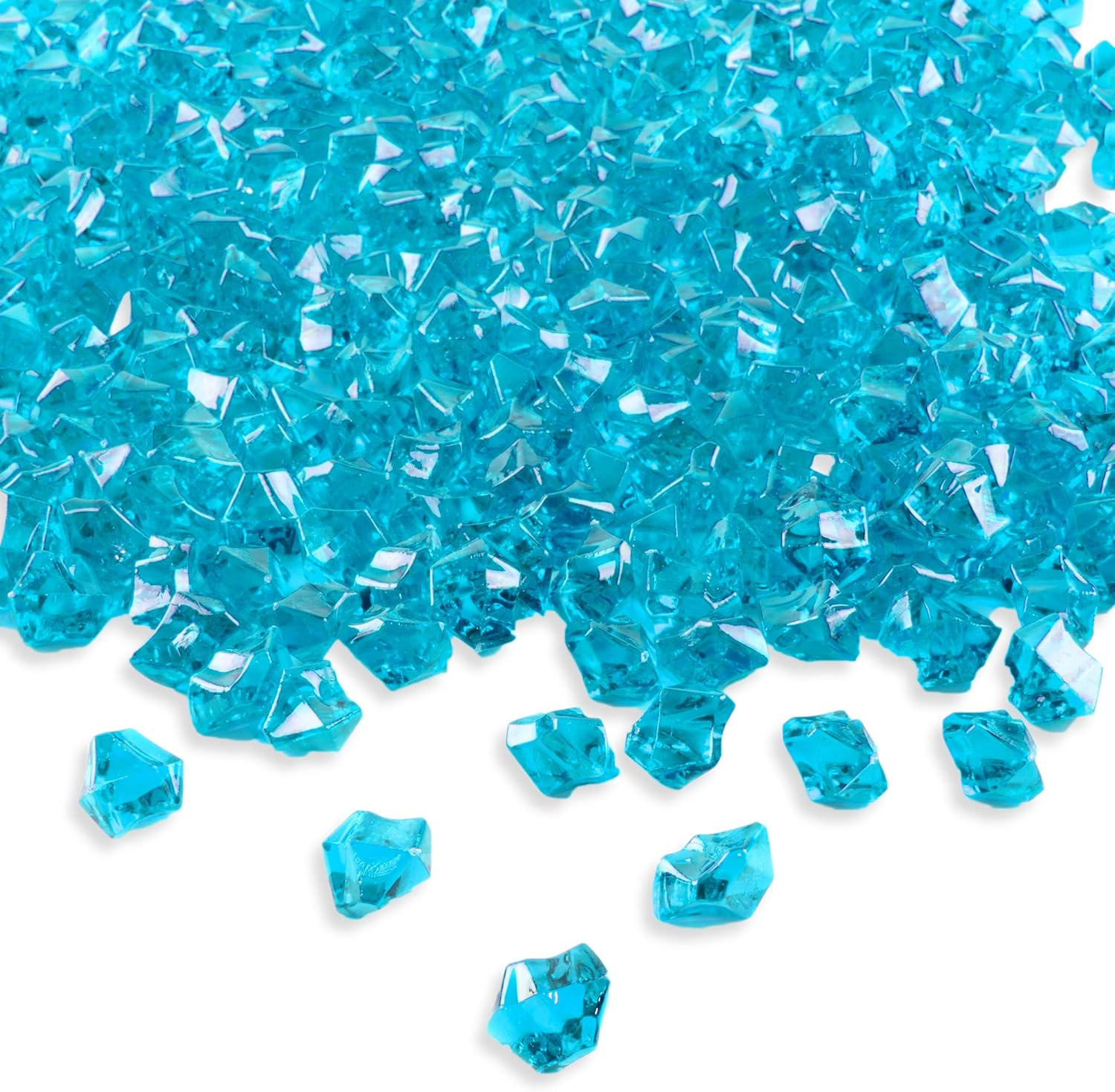 Vase Fillers - Super Z Outlet Acrylic Color Ice Rock Crystals Treasure Gems for Table Scatters, Vase Fillers, Event, Wedding, Arts & Crafts, Birthday Decoration Favor (190 Pieces) (Turquoise)