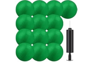 Yunsailing 12 Pack Dodgeballs Bulk Operation Christmas 6 Inch Playground Balls, Rubber Bouncy Inflatable Kickball with Pump for Sports Outdoor Handball Games Christian Donation Gifts