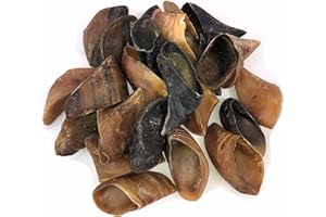 Downtown Pet Supply Cow Hooves for Dogs - USA Made Dental Treats & Bully Sticks Alternative - Plain, Rawhide Free - 25 Pack