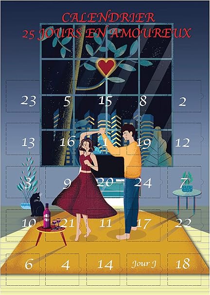 Calendrier De L Avent 25 Jours En Amoureux Defis Couple Cadeau Romantique Noel Saint Valentin Anniversaire Amazon Fr Cuisine Maison