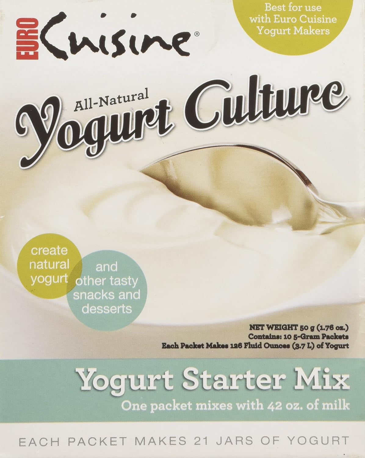 Euro Cuisine RI1020 All Natural Yogurt Culture Starter Contains 10