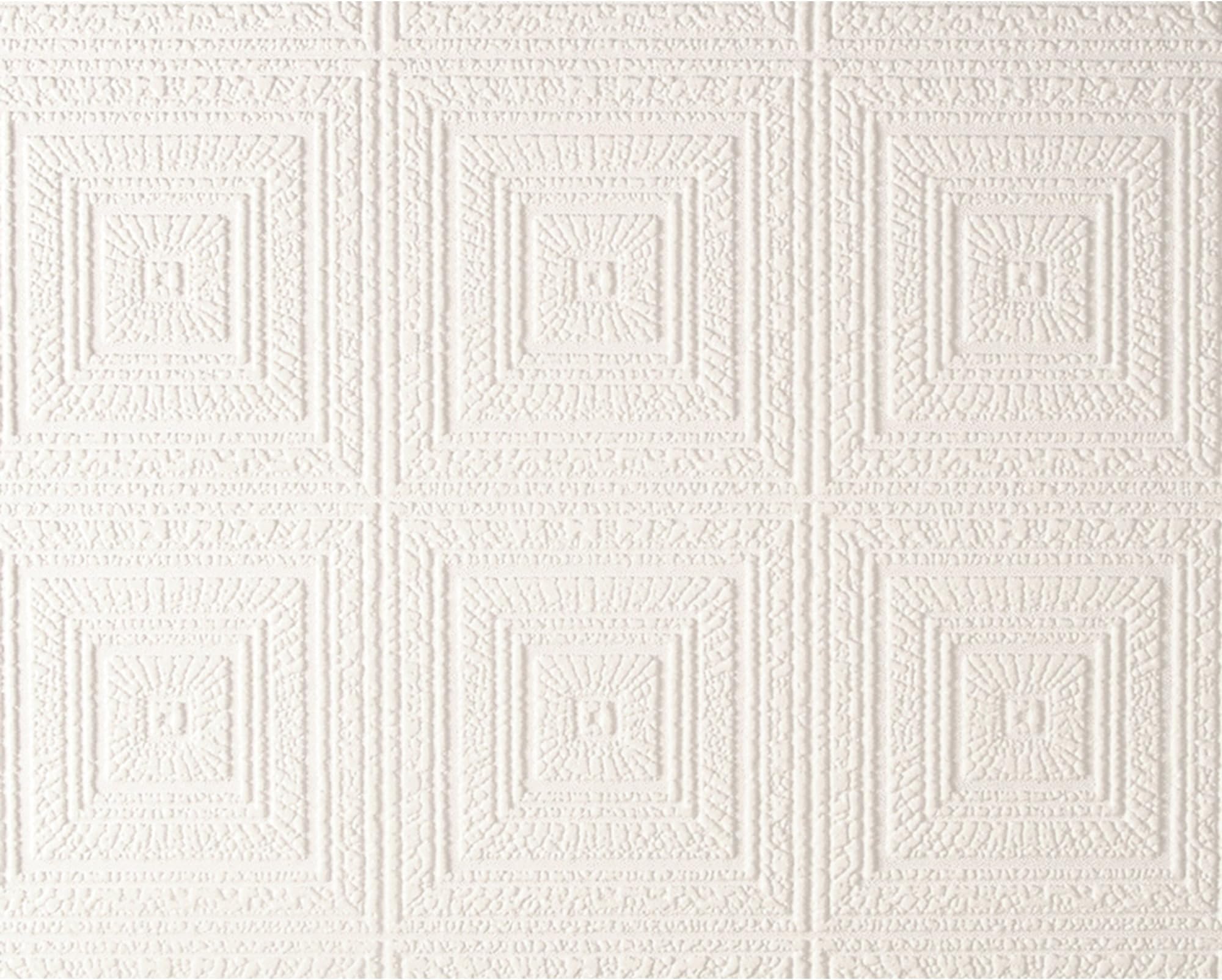 AS Creation Expanded Blown Vinyl Ceiling Wallpaper White 6640-13 Full Roll