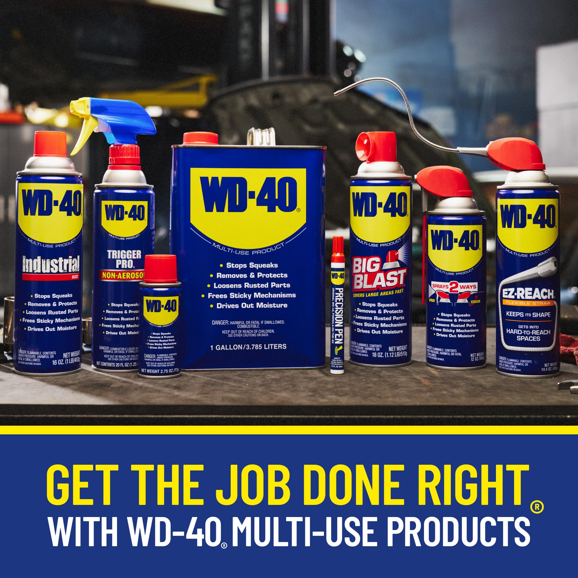 WD-40 Original Formula, Multi-Use Product with Smart Straw Sprays 2 Ways,12 OZs, 3-Pack, 12 OZ