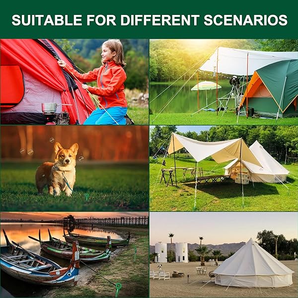 DOKOLES 6 PACK GROUND ANCHORS KIT 18”,HEAVY DUTY METAL HURRICANE GROUND STAKES SHED ANCHORS ，SCREW IN TRAMPOLINE ANCHORS FOR SWING SET，CAMPING TENT,CAR PORTS,CANOPY,SAND TENT,GAZEBO,DOG