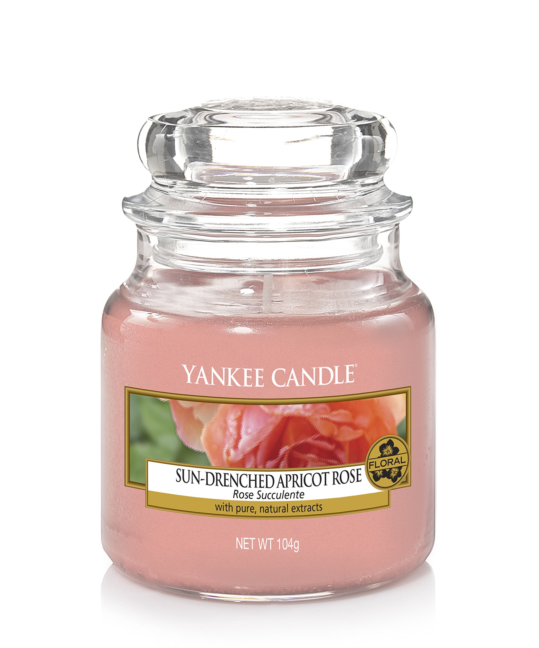 Yankee Candle Scented Candle | Sun-Drenched Apricot Rose Small Jar Candle | Burn Time: Up to 30 Hours