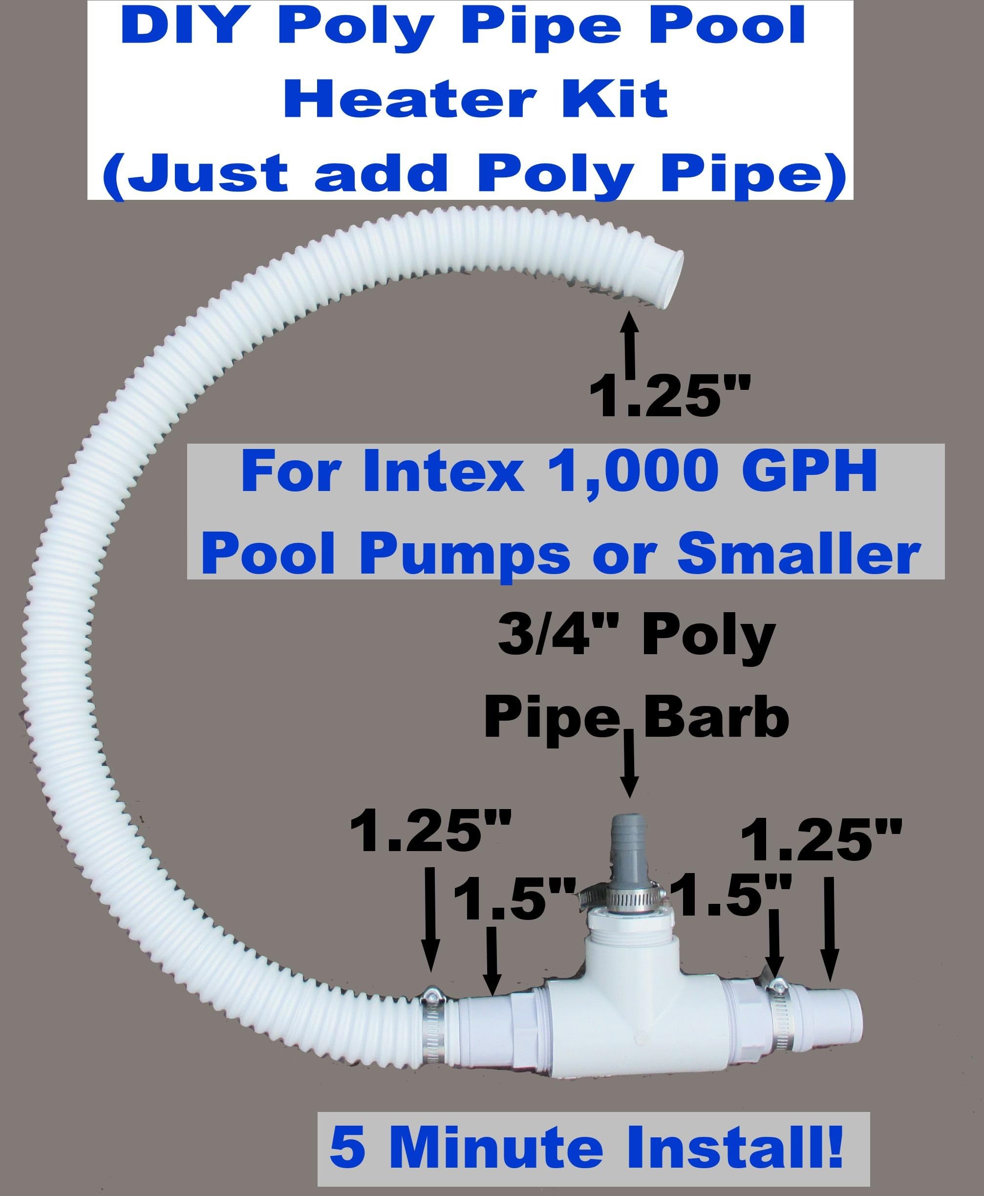 Above Ground Pool DIY Black Poly Pipe Solar Heater Kit (PolyPipe Not included)