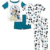 Disney boys 4-piece Snug-fit Cotton Pajama Set, Soft & Cute for Kids