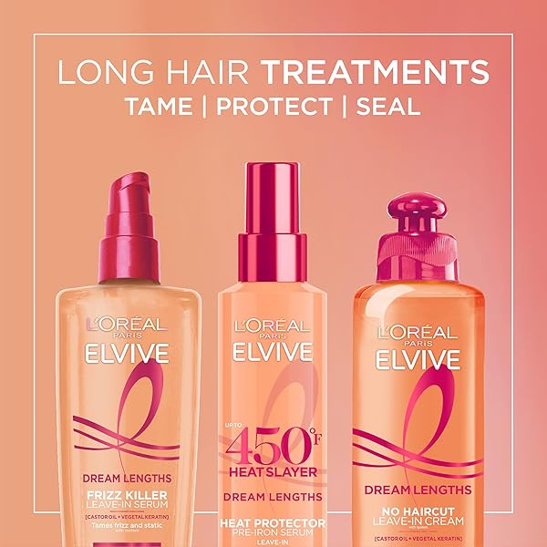 L’OREAL PARIS ELVIVE DREAM LENGTHS FRIZZ KILLER LEAVE-IN SERUM, 3.4 OUNCE