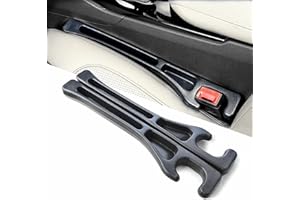 Wuzno No-Drop Seat Guard, 2 Pack Car Seat Gap Filler Stopper/Catcher Between Seat and Console Black Car Accessories Crevice Blocker Pad Plug Seat Gap Guard YMT-A02