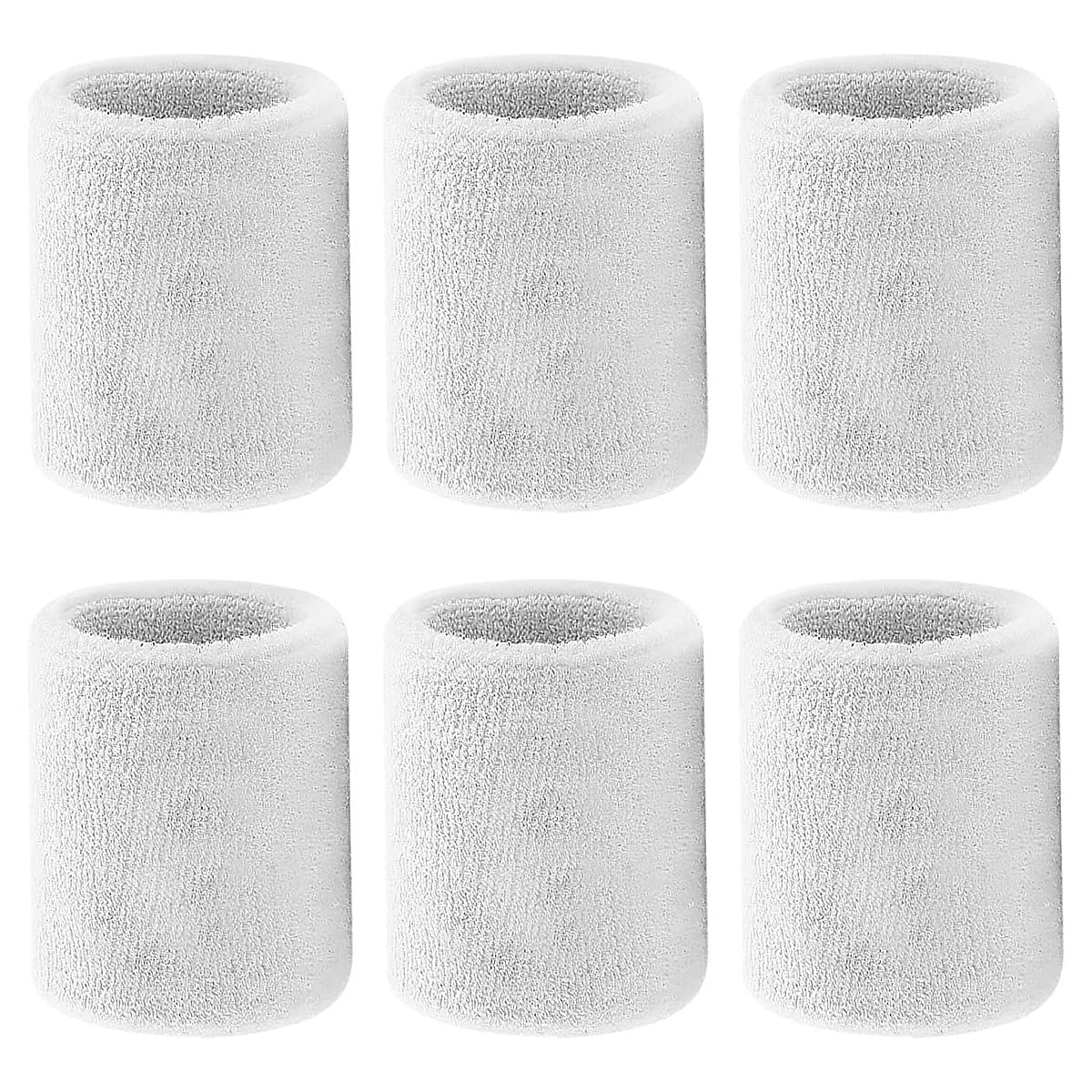 6 Pieces Sweatbands Kid Wrist Sweatband Sports Sweat Band Sweat Bands Wristbands Absorbent Sports Wristband, Elastic Cotton Wristband for Gym Basketball Football Tennis Running Sports