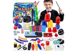 PATIFEED Magic Kit, 60 Magic Tricks for Kids Age 6-8, Magic Set with Instructions, Gift Toys for Kids Ages 6 7 8 9 10 11 12 Year Old